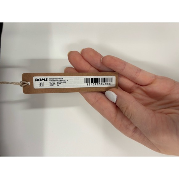 Skims Fits Everybody Crossover Bralette Onyx Black Kim Kardashian Adjustable XS - Picture 3 of 5